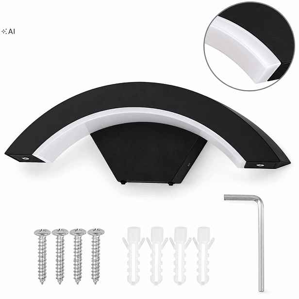18W Venkovní nástěnné svítidlo Led Fasádní lampa Zahradní pohybový senzor IP65