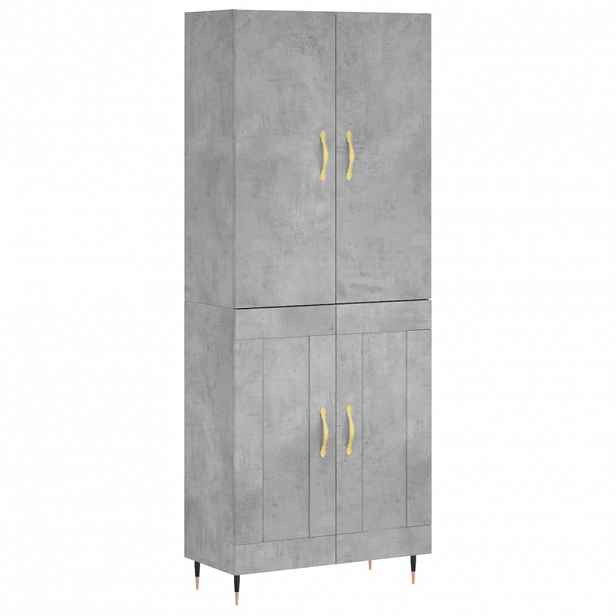 vidaXL Skříň highboard betonově šedá 69,5x34x180 cm kompozitní dřevo