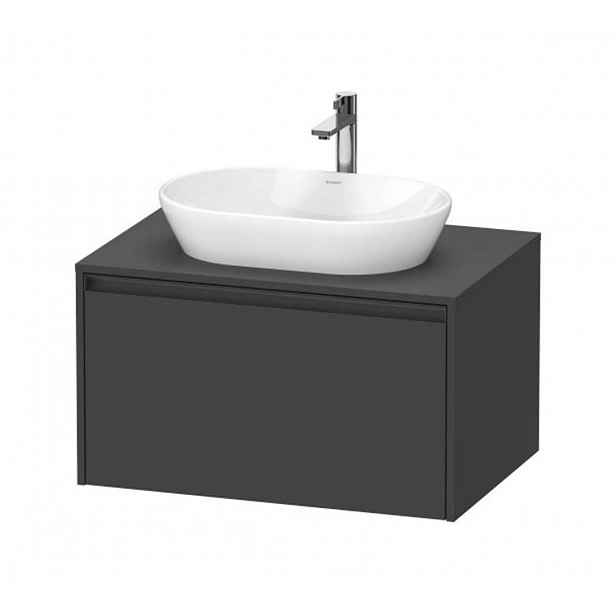Duravit Ketho.2 - Umyvadlová skříňka s výřezem 46x80x55 cm, 1 zásuvka, grafit mat K24885049490000