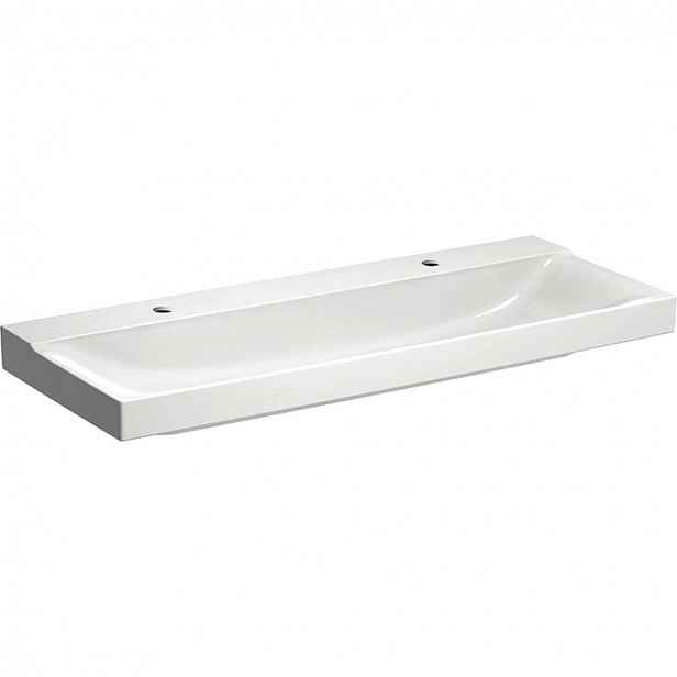 Geberit Xeno 2 - Umyvadlo, 120x48 cm, s KeraTect, bílá 500.550.01.1