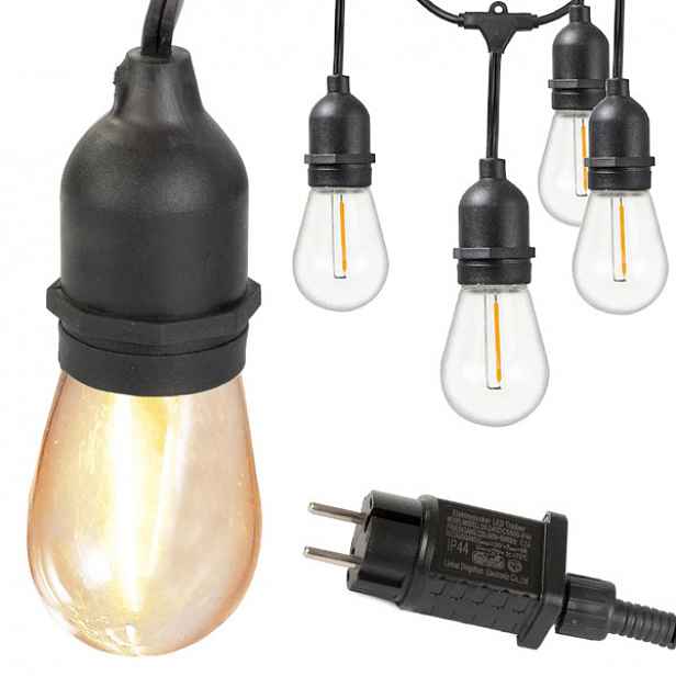 LED světelná zahradní girlanda LUCENT, 15 m