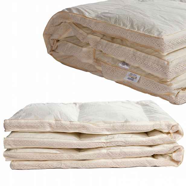 Péřová Přikrývka Premium 160x200 Teplá Prodyšná 100% Bavlna Husí peří