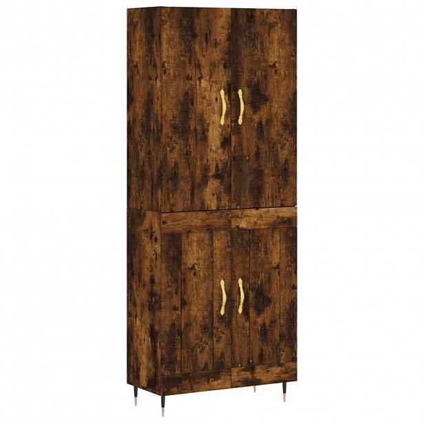 vidaXL Skříň highboard kouřový dub 69,5 x 34 x 180 cm kompozitní dřevo