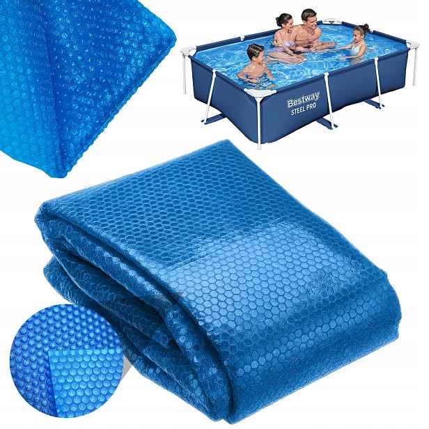 220 mikronů krycí plachta solárního topení do bazénu Bestway Steel Pro 259x170 cm
