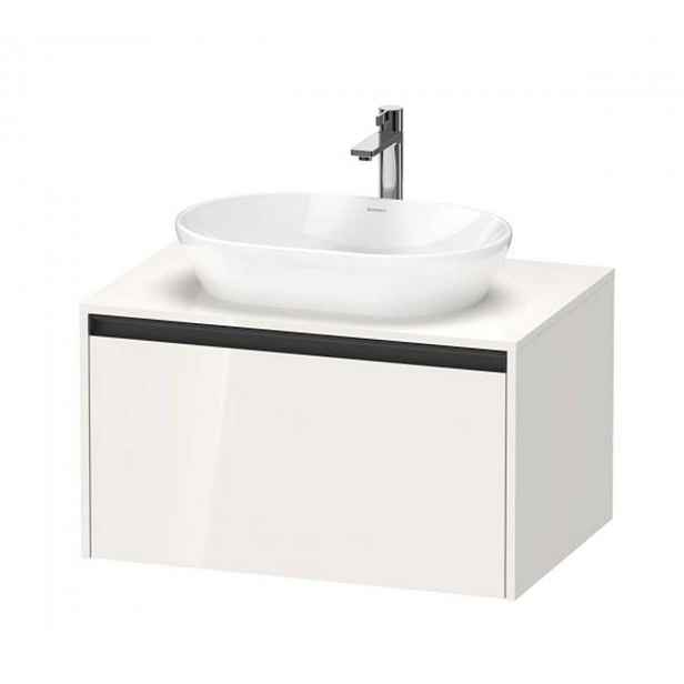 Duravit Ketho.2 - Umyvadlová skříňka s výřezem 46x80x55 cm, 1 zásuvka, lesklá bílá K24885022220000