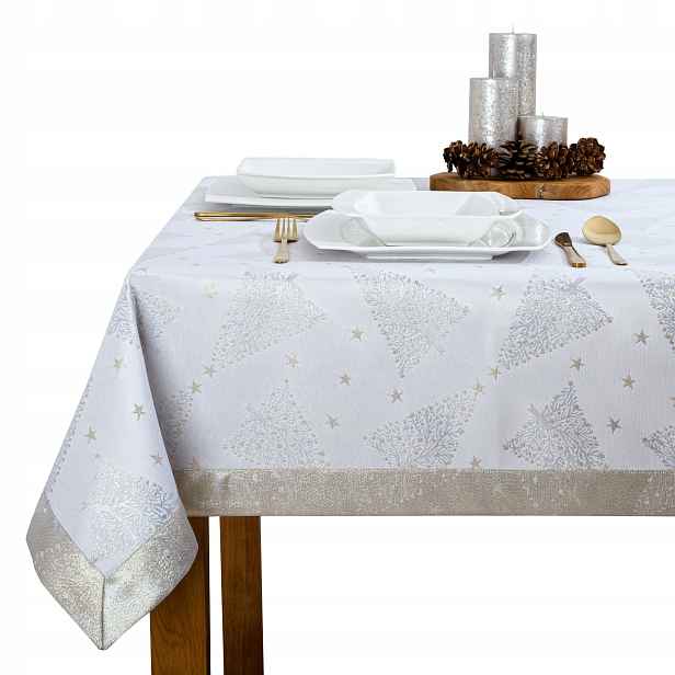 Elegantní vánoční ubrus Manžeta 5 cm BN-3503 160x160 cm