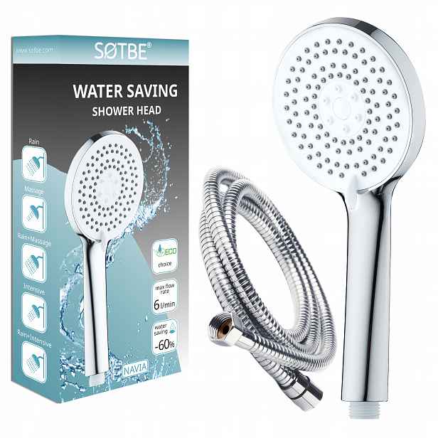 Sprchová Hlavice Eco Úsporná Hadice 150 cm Sprchový set