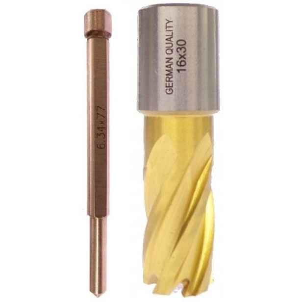 Vrták Trubkový Trepanační Fréz 16 mm 16 x 30 mm Hss-tin Pilot