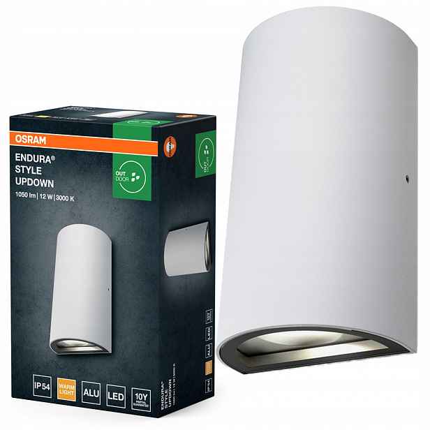 Zahradní nástěnné svítidlo Led venkovní fasádní lampa 12W 700lm 3000K IP44 Osram