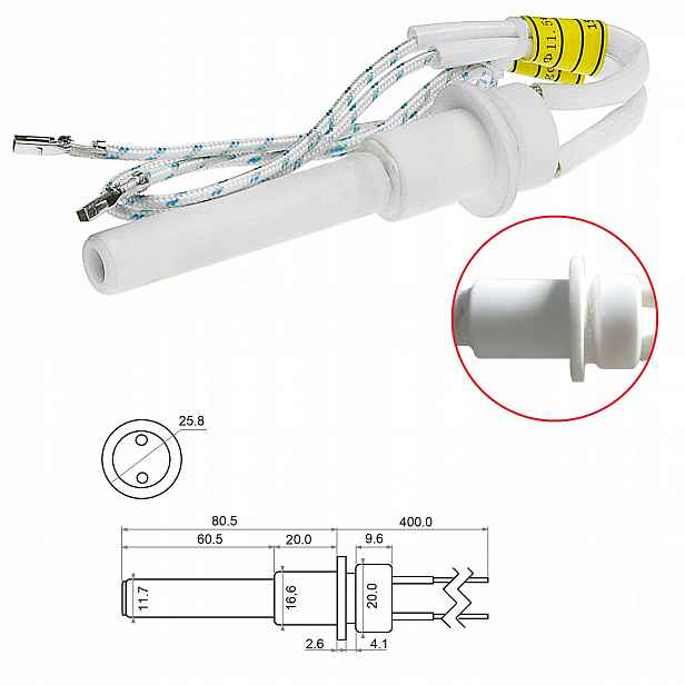 Zapalovač ohřívač Kipi pelet 150-200 W keramický