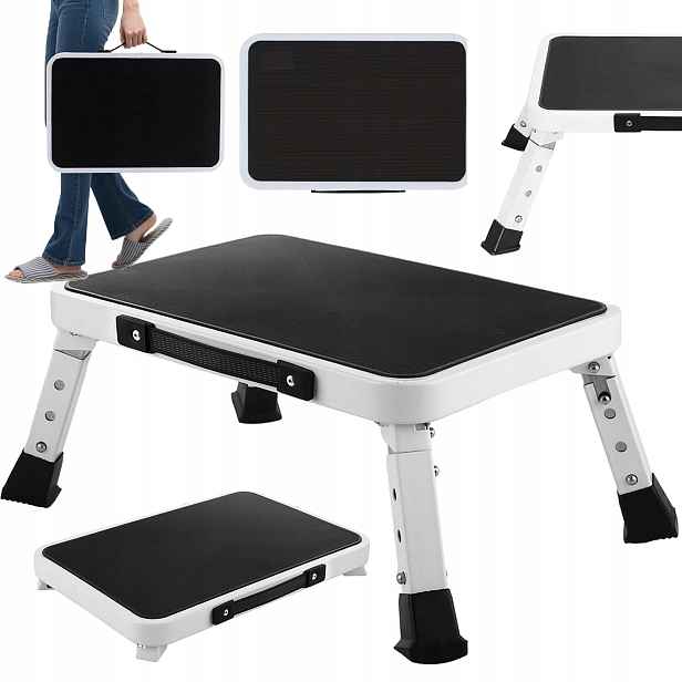 Žebřík Na Schody Pro Přívěs Camping Ocel Do 150 Kg Černý Pracovní