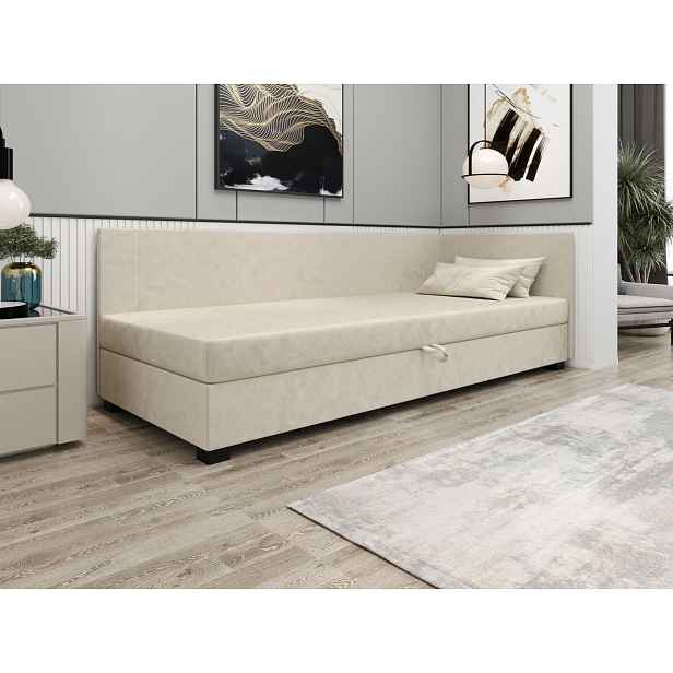 Čalouněná jednolůžková postel 100x195 ARIADNA PLUS 1 - ecru