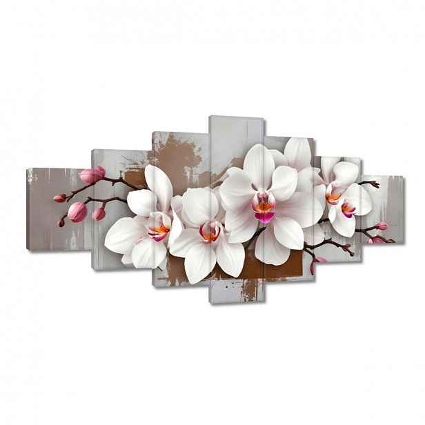 Obrazy 210x100 Bílá orchidej