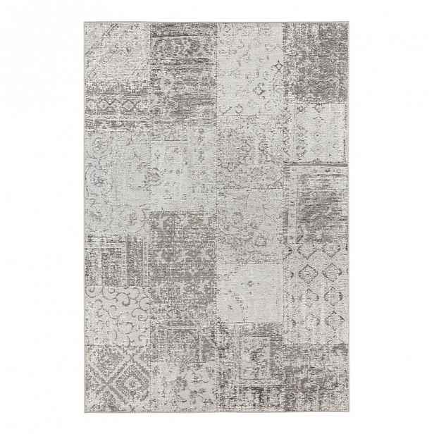 Šedo-krémový koberec Elle Decor Pleasure Denain, 120 x 170 cm