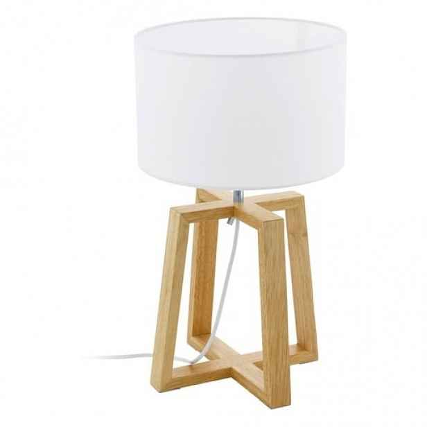 Stojací lampa Eglo přírodní, chrom dřevo 901293