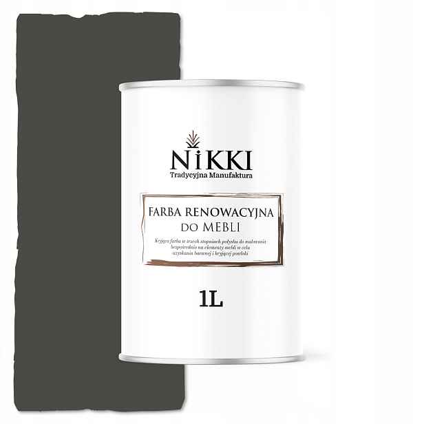 Barva pro renovaci nábytku z Mdf dřeva, ozdobná, odolná, 1 l, matná, tmavě šedá