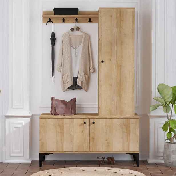 Casarredo Předsíňová sestava LEX – dub/černá