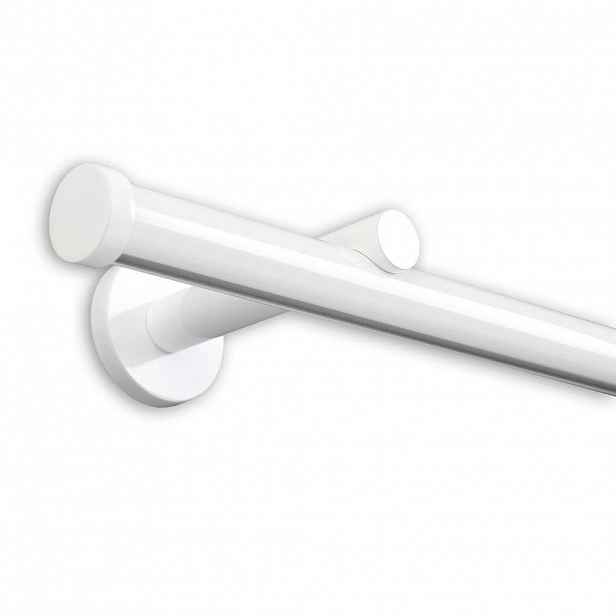 Deco-Raum GARDÍNOVÁ tyč s vnitřním vedením, jednodráhová, moderní koncovka, 440 cm