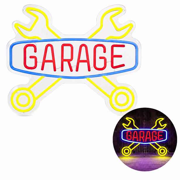 Neon Led Garage Neonová Tabule Moderní Led Garáž Dílna Pokoj Bar Hospoda