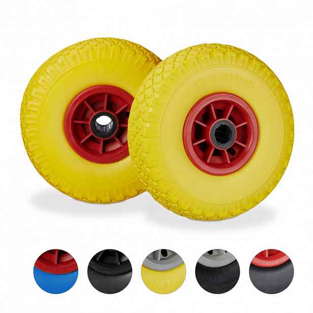Relaxdays KOLO Žluto-červené 2ks-set 26 cm