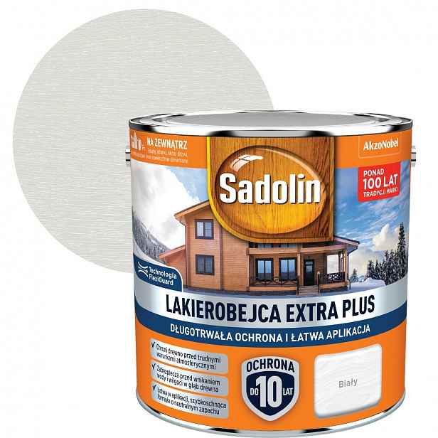 Sadolin Lakobejca Na Dřevo Extra Plus 2,5L Bílá