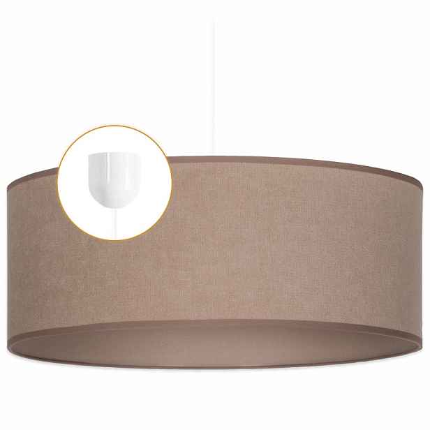 Stropní svítidlo s krytem Lustr Závěsná lampa 1 x E27 Béžové stínidlo 50 cm