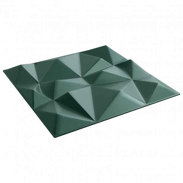 vidaXL Nástěnné panely 12 ks 50 x 50 cm Diamantová zelená XPS pěna