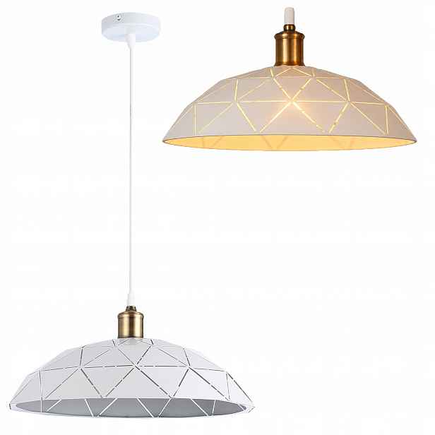 Závěsná Lampa E27 stropní svítidlo lustr Bílá měď 38,5 cm