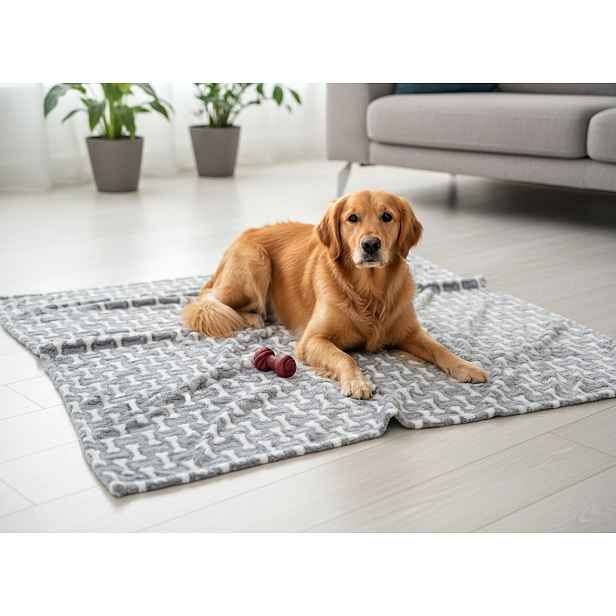 Deka pro psy ZORRO vzor kůstky 100x70 cm Mybesthome