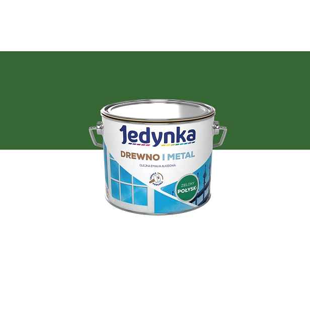 Jedynka Olejová alkydová smaltovaná hmota na dřevo a kov, leskle zelená 2,5 L
