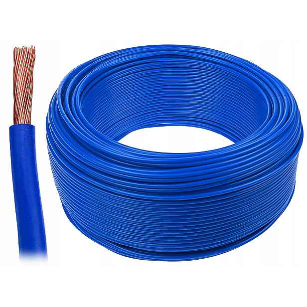 Kabel Lgy 1 modrý, jednoduché lanko Elpar (balení 100 m)