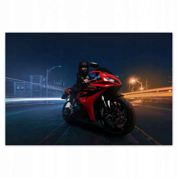 Plakáty 185x125 Červený závodní motocykl