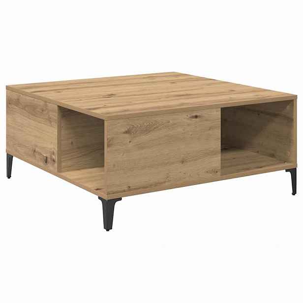 vidaXL Konferenční stolek Artisanový dub 80 x 80 x 36,5 cm