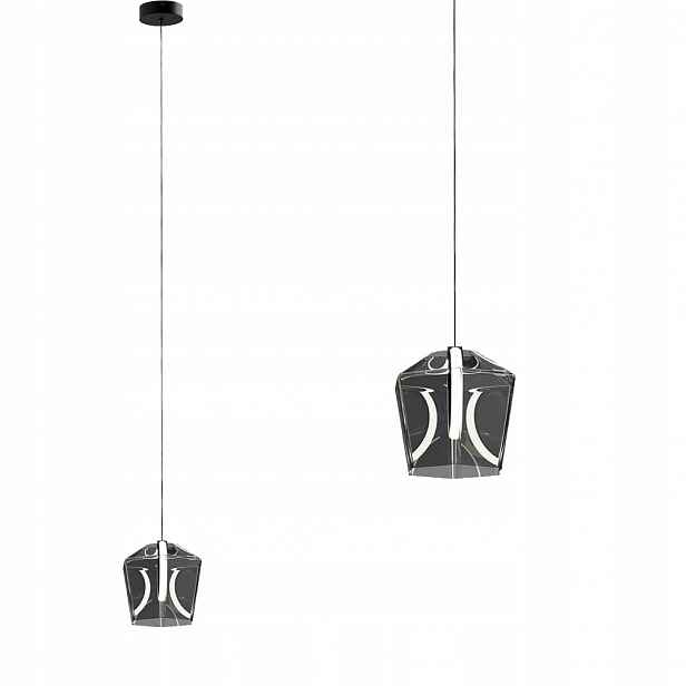 Závěsná lampa s kouřovým skleněným stínidlem Colore Led 6W MD3350-1BL/S Zuma Line