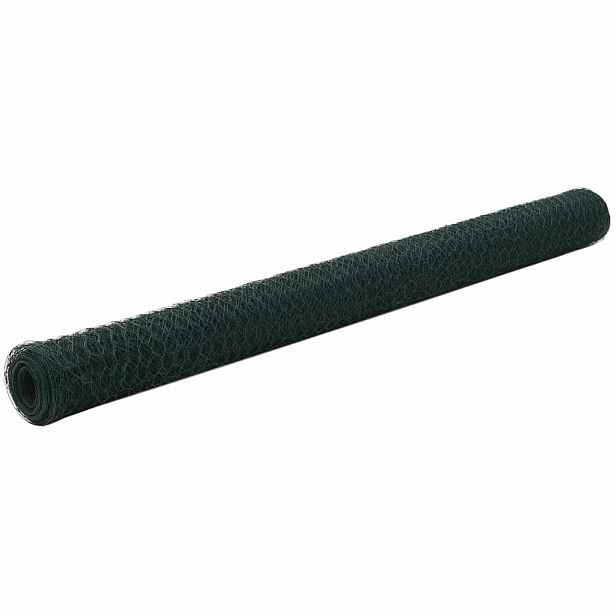 vidaXL Pletivo ke kurníku ocel PVC vrstva 25 x 1,5 m zelené