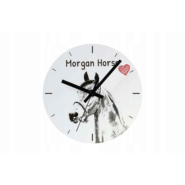 Kůň Morgan hodiny s koněm, závěsné a stojící, personalizace fotografií