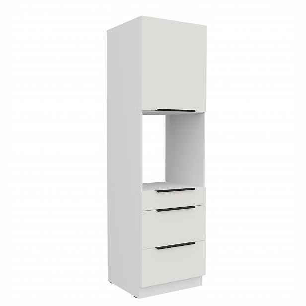 Vysoká skříňka pro vestavnou troubu Aria 60 DPS-210 3S 1F - Premium Box Barva korpusu: Bílá, Barva dvířek: WH - Crystal white AFM