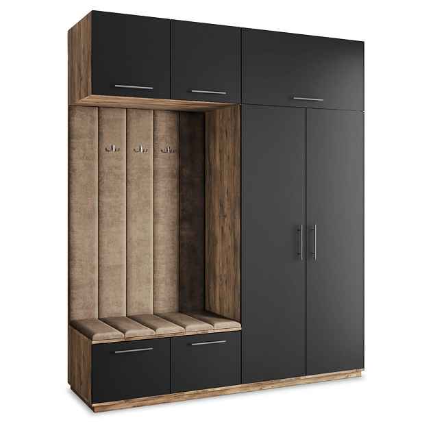 MASSENO MODERNÍ PŘEDSÍŇOVÁ SESTAVA REMA, 200/240/60 cm, dub Lefkas