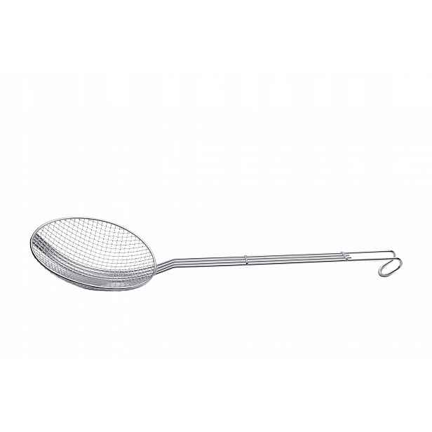Drátěná naběračka hluboká, nerez, prům. 20 cm