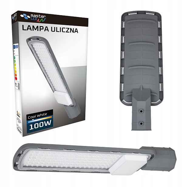 Led Pouliční Lampa 100W Průmyslová Venkovní Lampa IP65 230V vyp2