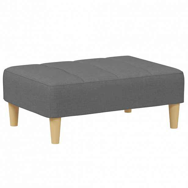 vidaXL Podnožka tmavě šedá 77 x 55 x 31 cm textil