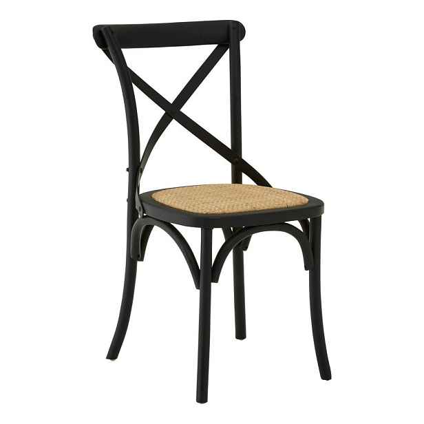 Černá jídelní židle z dubového dřeva Lyon – Premier Housewares