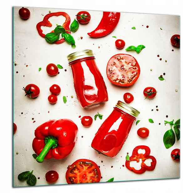 Skleněná Ochranná Deska Panel Lepidlo 60x65 Paprika