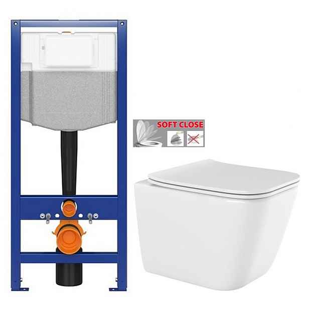 AKCE/SET - CERSANIT předstěnový instalační systém bez tlačítka + WC INVENA PAROS  + SEDÁTKO K97-526 X RO1