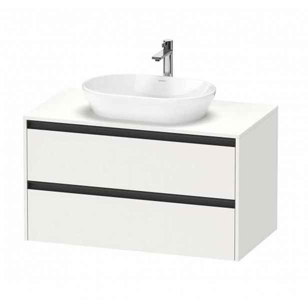 Duravit Ketho.2 - Umyvadlová skříňka s výřezem 57x100x55 cm, 2 zásuvky, matná bílá K24896018180000