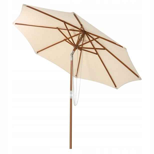 Klasický deštník Costway béžový, 269,99 x 248,1 cm