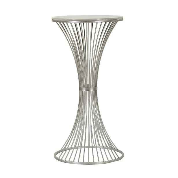 Mauro Ferretti Odkládací stolek Funnel 50 cm stříbrný/mramor
