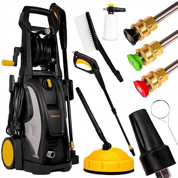 Výkonná Tlaková Myčka 180 bar Hliníková Pumpa 2400 W Besten Turbo Set