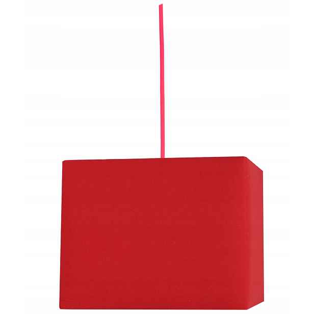 Závěsná lampa červená čtverec E27 Basic Candellux