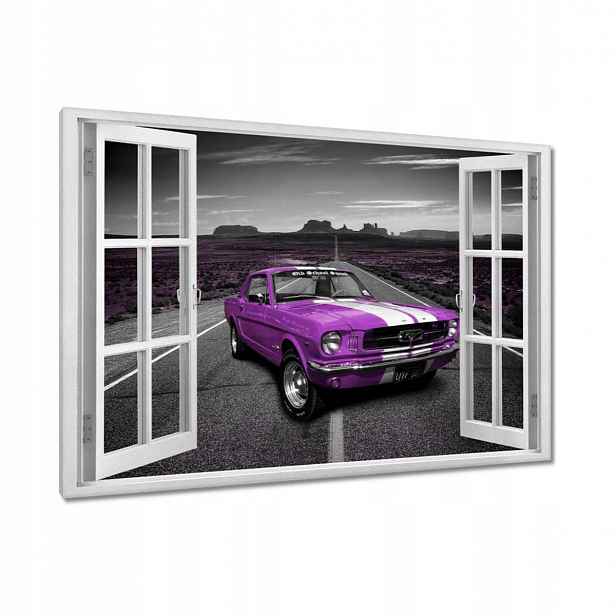 Obrazy 120x80 Fialový Ford Mustang